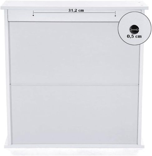 Szafka łazienkowa biała wisząca z lustrem i funkcjonalnym wnętrzem na Arena.pl