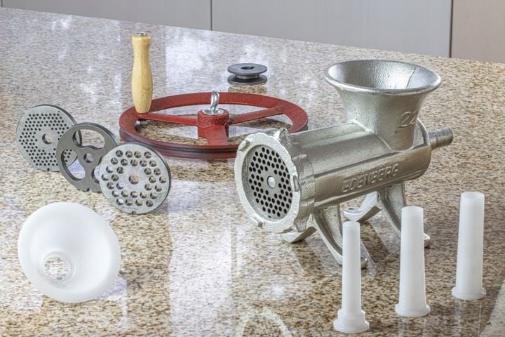 Maszynka 22 do Mielenia MIĘSA Nadziewarka KOŁA Lejki 4 sita EDENBERG zdjęcie 11