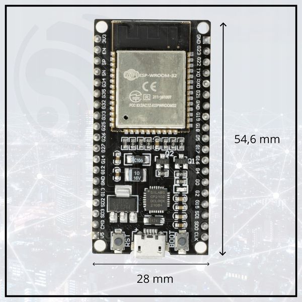 ESP-32S ESP-WROOM-32 ESP32 WiFi + Bluetooth NodeMCU 38-pin IoT DevKit zdjęcie 6