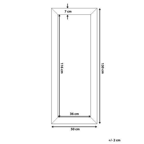 Lustro Ścienne 50 X 130 Cm Srebrne Marans na Arena.pl