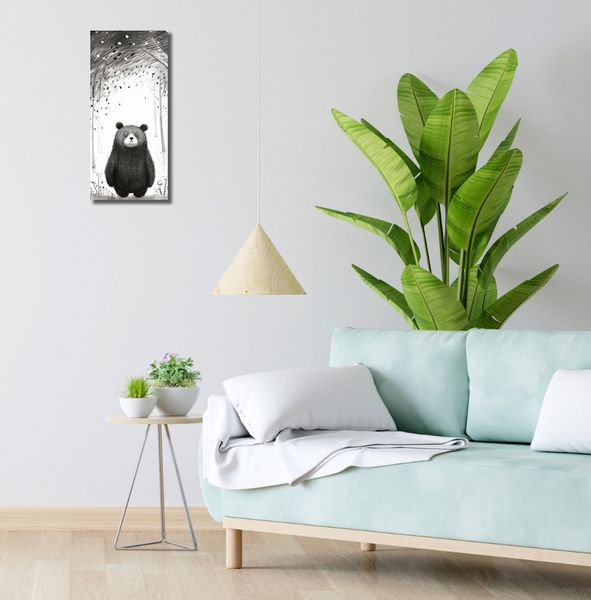 Obraz 20x50cm Ciekawski Miś zdjęcie 2