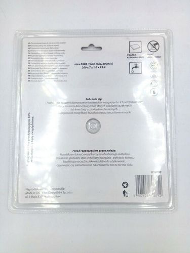 DEDRA TARCZA DIAMENTOWA HRD GRES 200/25,4MM H1065E na Arena.pl