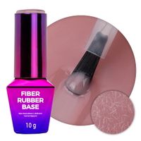 Baza kauczukowa z włóknami MollyNails Rubber Fiber Base Biscotti 10g