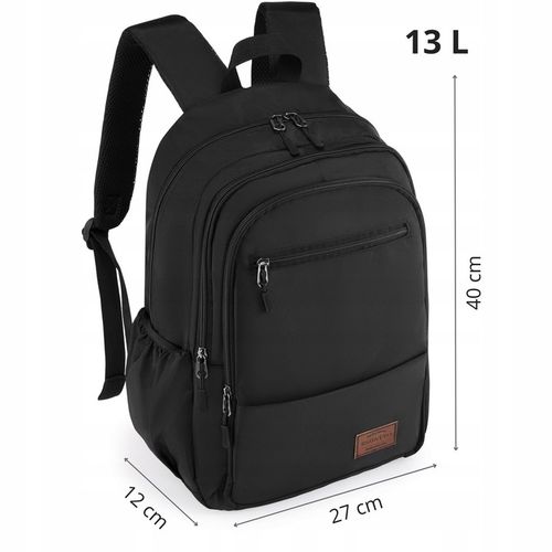 Czarny plecak męski szkolny podróżny linia WIZZAIR duży do pracy na Arena.pl