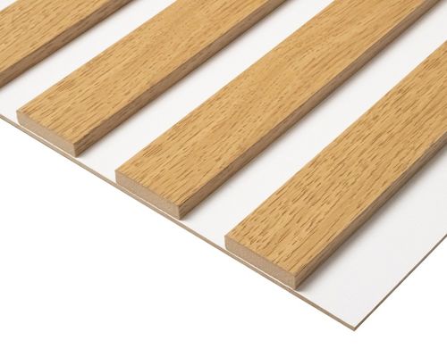 Lamele na białej płycie HDF - zestaw 59,5 cm x 275 cm - DĄB Miodowy i inne na Arena.pl