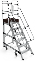 Drabina magazynowa podest jezdny HIGHER 87-YPRO 8705-Y 5 stopni + podest