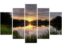 70 100CM OBRAZ 5 ELEM WIDOK TRZCIN DRUK PŁÓTNO