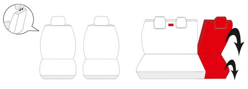 Citroen Berlingo I Pokrowce dopasowane na fotele na Arena.pl