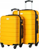 ZESTAW DWÓCH TWARDYCH WALIZEK COOLIFE M 38L + L 60L ZAMEK TSA HARD SHELL