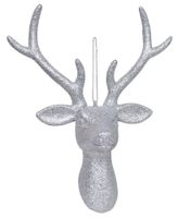 Zawieszka głowa renifera srebrna