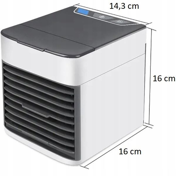 PRZENOŚNY MAŁY KLIMATYZER USB NA WODĘ i LÓD 3W1 KLIMATOR DO DOMU WENTYLATOR zdjęcie 13