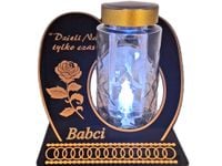 BABCIA BABCI SOLAR SOLARNY ZNICZ LAMPION NA GRÓB SKOS  DZIELI ZŁOTO