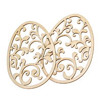 DREWNIANE AŻUROWE JAJKA 14 CM 2 SZT DPDN-224 DP CRAFT