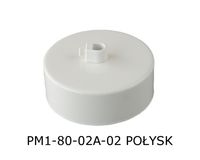 Podsufitka metalowa 1 otwór 80mm kolor biały POŁYSK + biały