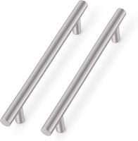 Uchwyty meblowe 192 mm srebrne stalowe nowoczesne szafki zestaw 10 sztuk