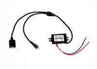 przewód - przetwornica napięcia - dwa gniazda 12V x 5V-USB/micro-USB