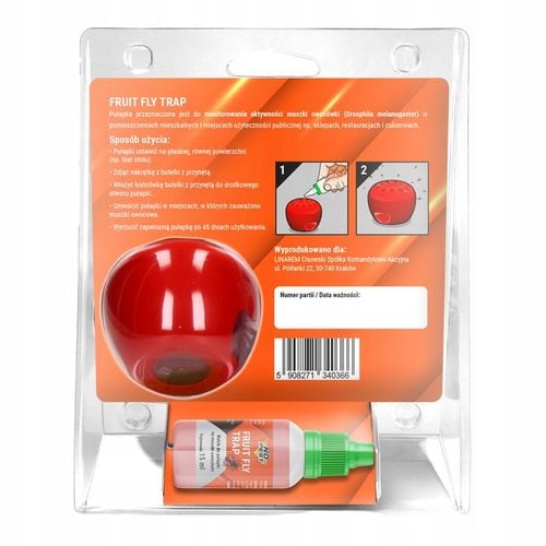 PUŁAPKA NA MUSZKI OWOCÓWKI Z WABIKIEM FRUIT FLY TRAP NO PEST NATURALNA na Arena.pl