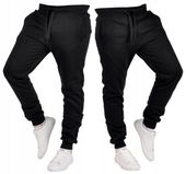 K01 r. M MĘSKIE SPODNIE DRESOWE JOGGERY GŁADKIE