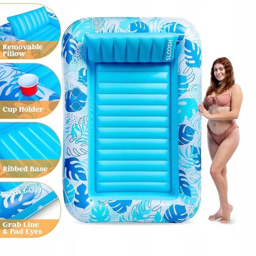 MATERAC PŁYWAK PŁYWANIA NADMUCHIWANY LEŻAK OPALANIA Z PODUSZKĄ DO WODY 4W1! na Arena.pl