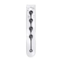 silicone waterdrop anal balls - xl - 50mm - black