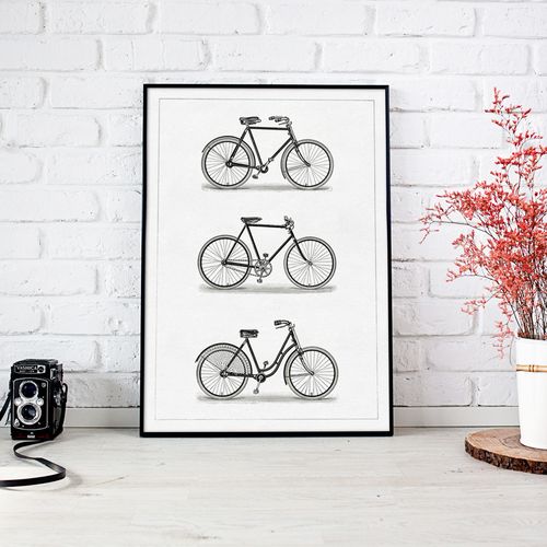 Plakat kolarzówka rowery vintage 21x29,7 cm A4 na Arena.pl