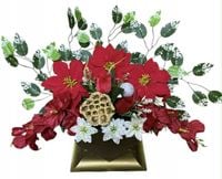 KOMPOZYCJA NA CMENTARZ GRÓB BUKIET STROIK KWIATY WIĄZANKA SZTUCZNA