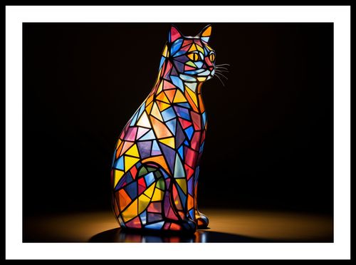 Plakat 59,4x42cm Koci Witraż na Arena.pl