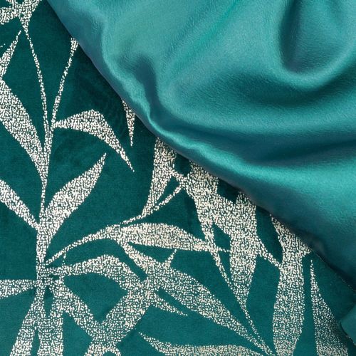 Bieżnik dekoracyjny/ szarfa BLINK-15 35x180 ciemnoturkusowy w liście na Arena.pl