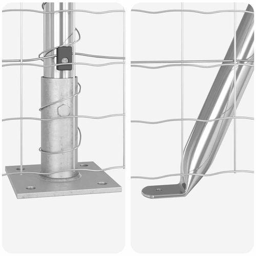Ogrodzenie z słupkami Srebrny 0.4 x 10 m Stal na Arena.pl