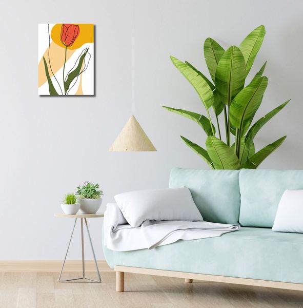 Obraz 30x40cm Przerysowany Tulipan zdjęcie 2