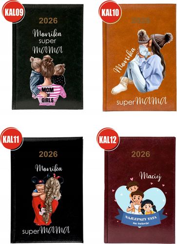 Kalendarz A5 2026 tygodniowy KSIĄŻKOWY PLANER z imieniem napisem prezent na Arena.pl