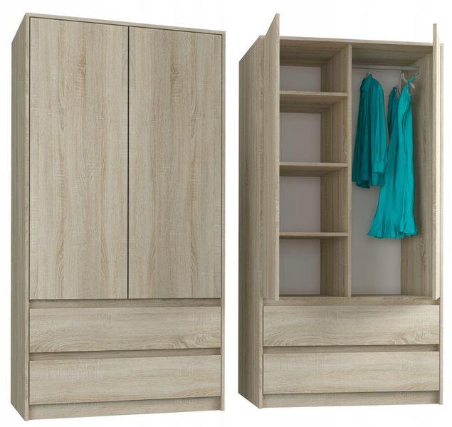 Szafa garderoba 90cm 2d 2sz sonoma B-9 zdjęcie 1