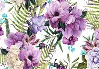 FOTOTAPETA kwiaty malowane vintage retro 200x130