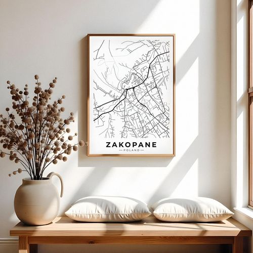 Plakat plan miasta mapa Zakopane 40x50 cm na Arena.pl