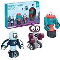 klocki magnetyczne dla dzieci roboty 21 elementów kosmiczna zabawa