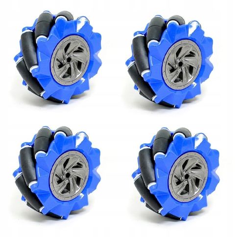 Zestaw 4 kół koła robota łazika Mecanum wielokierunkowe 80mm + 4x silnik DC na Arena.pl