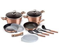 zestaw garnków granitowych berlinger haus bh-7058 rose gold 13 elem.