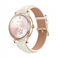 COLMI L28 Smartwatch Zegarek Złoty + Złoty Skórzany Pasek Rozmowy Bluetooth