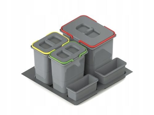 KOSZE NA ŚMIECI + NAKLEJKI REJS PRAKTIKO DO 600mm POTRÓJNY - 1X15L / na Arena.pl