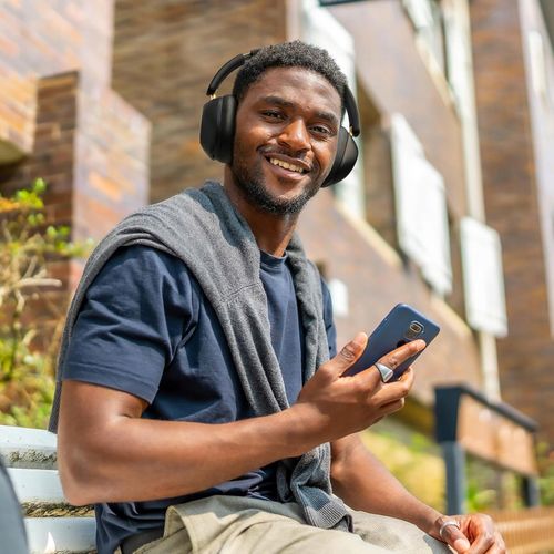 Słuchawki Bezprzewodowe Nauszne Z Mikrofonem Bluetooth 5.4 Czarne 75H Hi-Re na Arena.pl