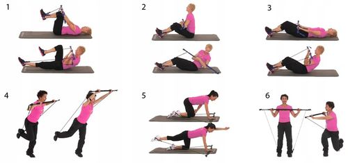 DRĄŻEK DO PILATESU BAR KIJ DO ĆWICZEŃ GUMY OPOROWE EKSPANDERY Z DRĄŻKIEM na Arena.pl