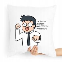 Prezent Poduszka Dla Jubilera Zaufaj Mi Jestem Z Nadrukiem Ze Zdjęciem