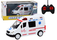 Zdalnie Sterowana Karetka Ambulans RC Światła Dźwięki Biała