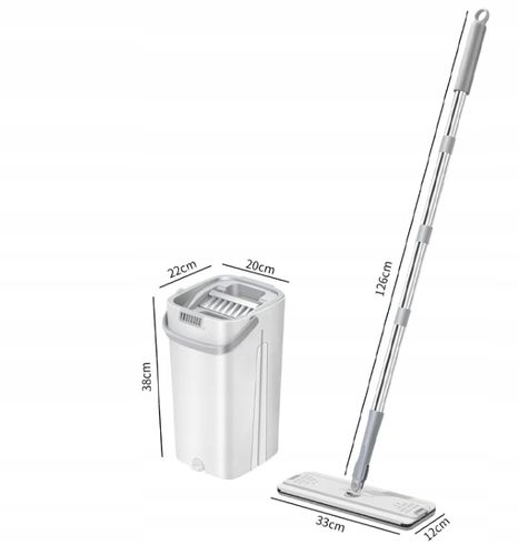 ZESTAW DO CZYSZCZENIA WIADERKO + MOP + 2 WKŁADY ZBIORNIK BRUDNEJ WODY na Arena.pl