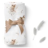 BOCIOLAND Pieluszka bambusowa Myszki 110x110 cm