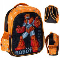 PLECAK SZKOLNY 20L przedszkolny robot transformers CZARNY DO SZKOŁY 3D