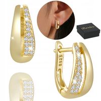 Zlote KOLCZYKI Srebrne PRÓBA 925 z CYRKONIE SREBRO Angielskie Zapiecie