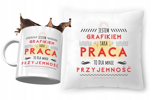 Zestaw Dla Grafika Poduszka + Kubek Na Prezent Z Nadrukiem Ze Zdjęciem na Arena.pl
