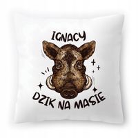 Poduszka Dla Ignacego Na Urodziny Ze Zdjęciem Na Prezent Biała 40X40 Cm