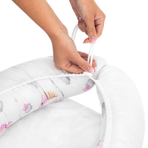 KOKON DLA NIEMOWLĄT BAWEŁNIANY ZESTAW 4 ELEMNTY ŚPIĄCY MIŚ na Arena.pl